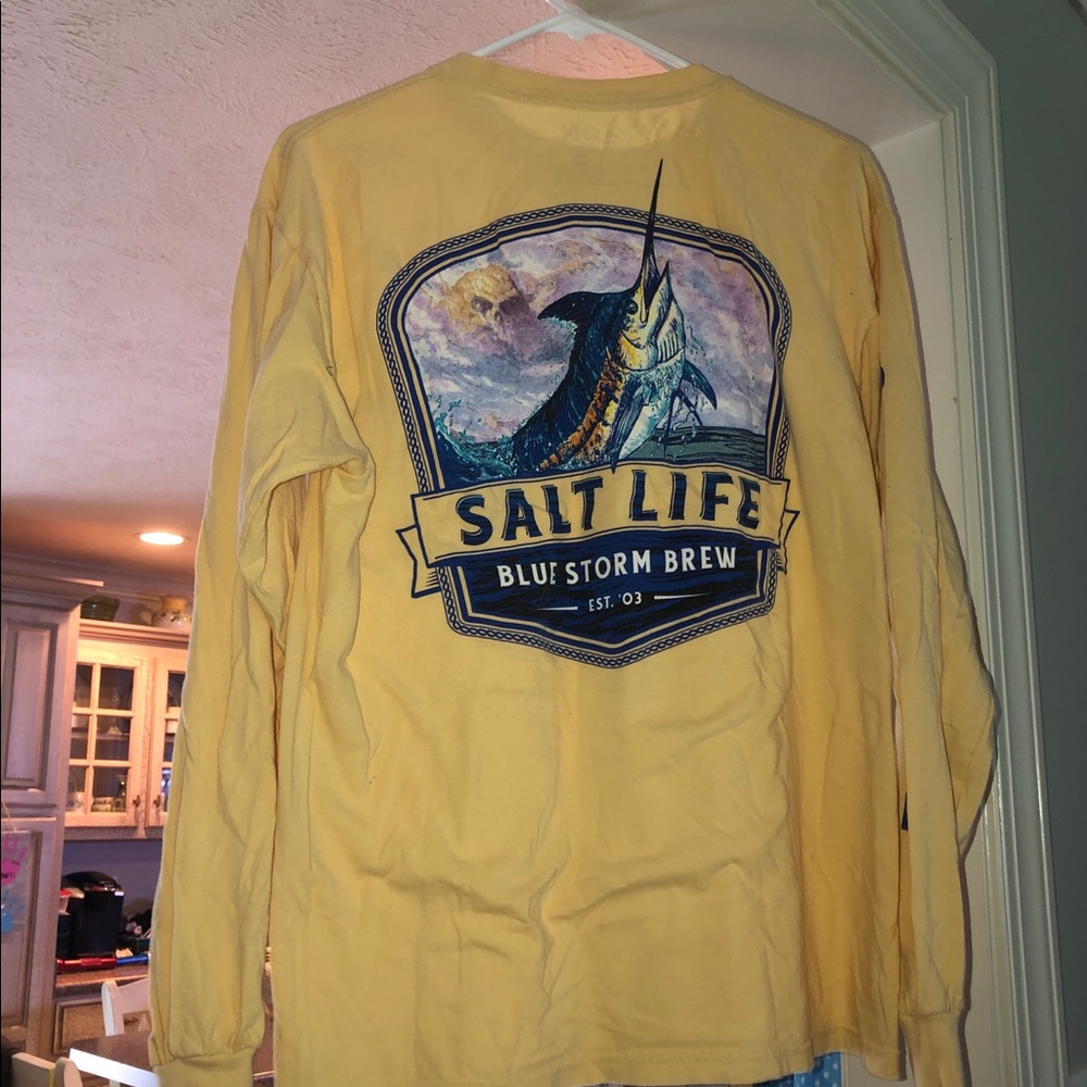 Salt life yellow long sleeve shirt